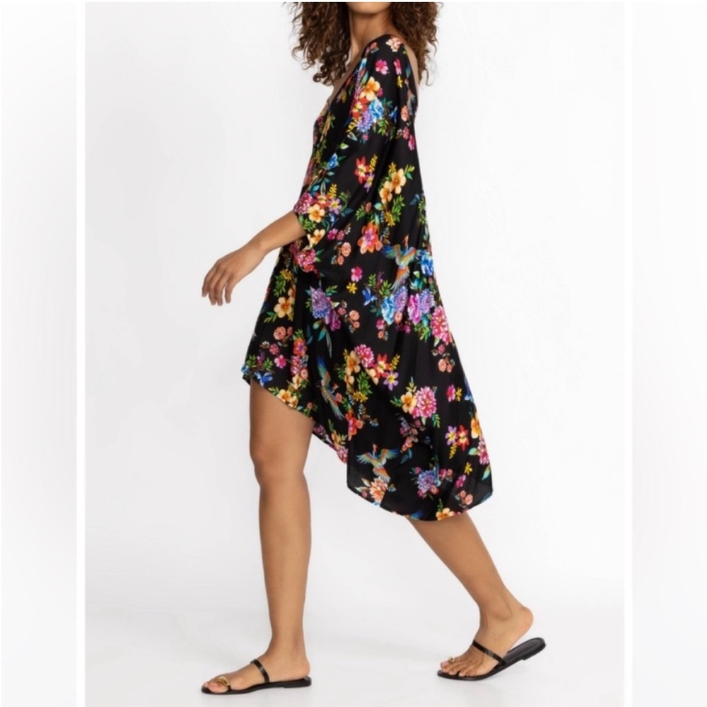 JOHNNY WAS Sognatore Nero Floral Hi Low Kaftan NWT - Picture 3 of 8